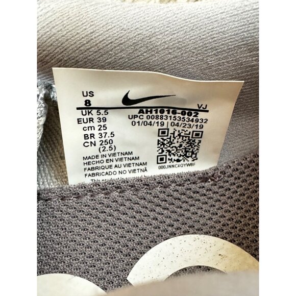 NIKE ODYSSEY REACT FLYKNIT WOLF GRAY WHITE SNEAKERS WOMEN SIZE 8 AH1016 - Picture 11 of 12